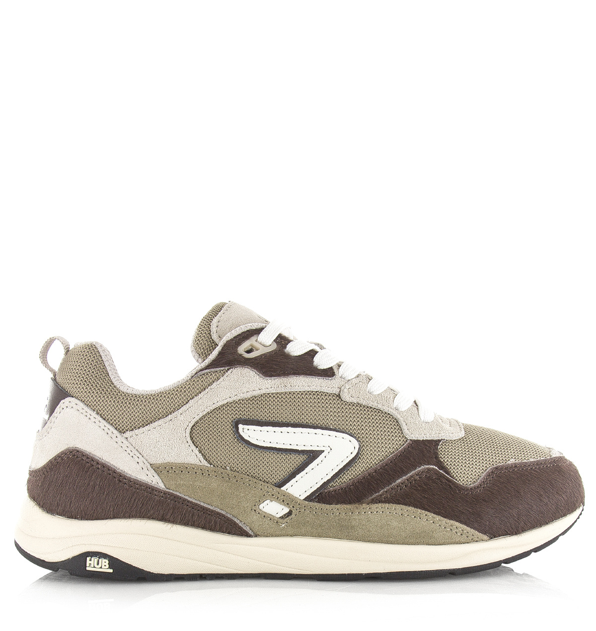 HUB Wave pony Almond Brown Suede Dames