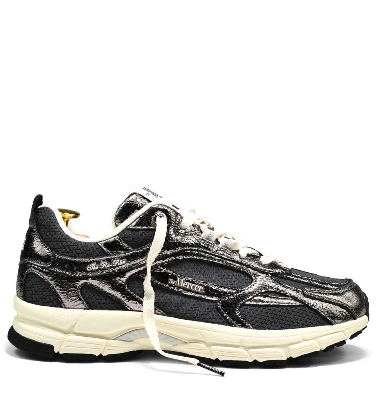 Mercer The Re-Run Cracked antracite Mesh Dames