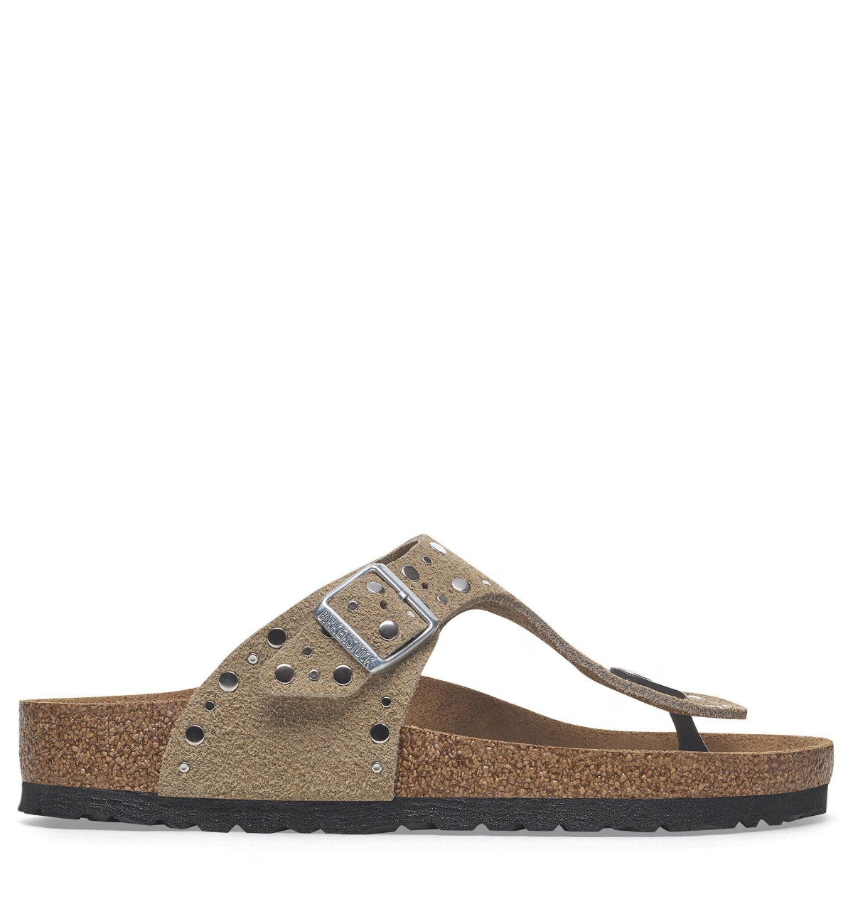 BIRKENSTOCK Gizeh Rivet suede taupe Suede Dames
