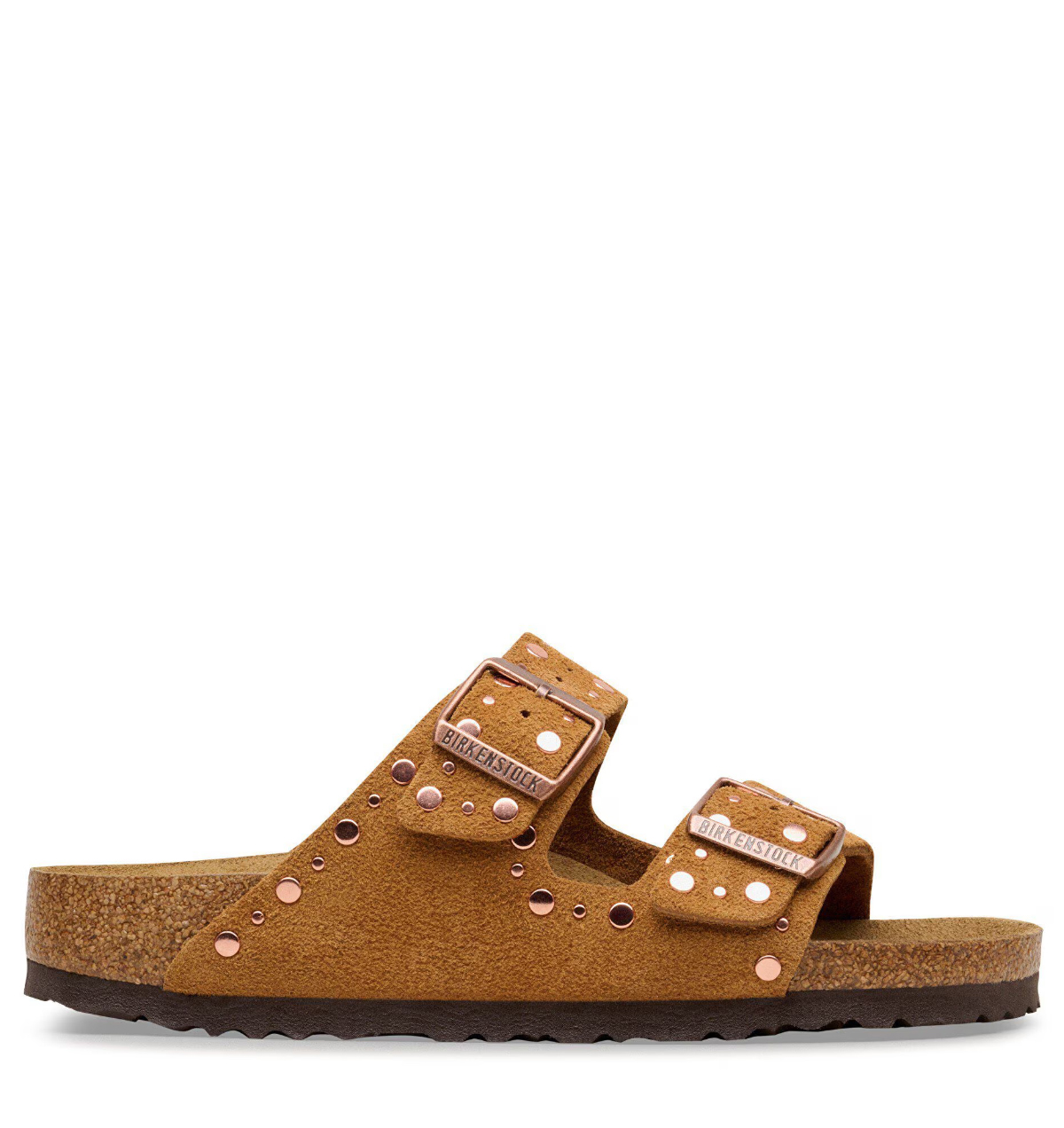 BIRKENSTOCK Arizona Rivet Border mink Suede Dames
