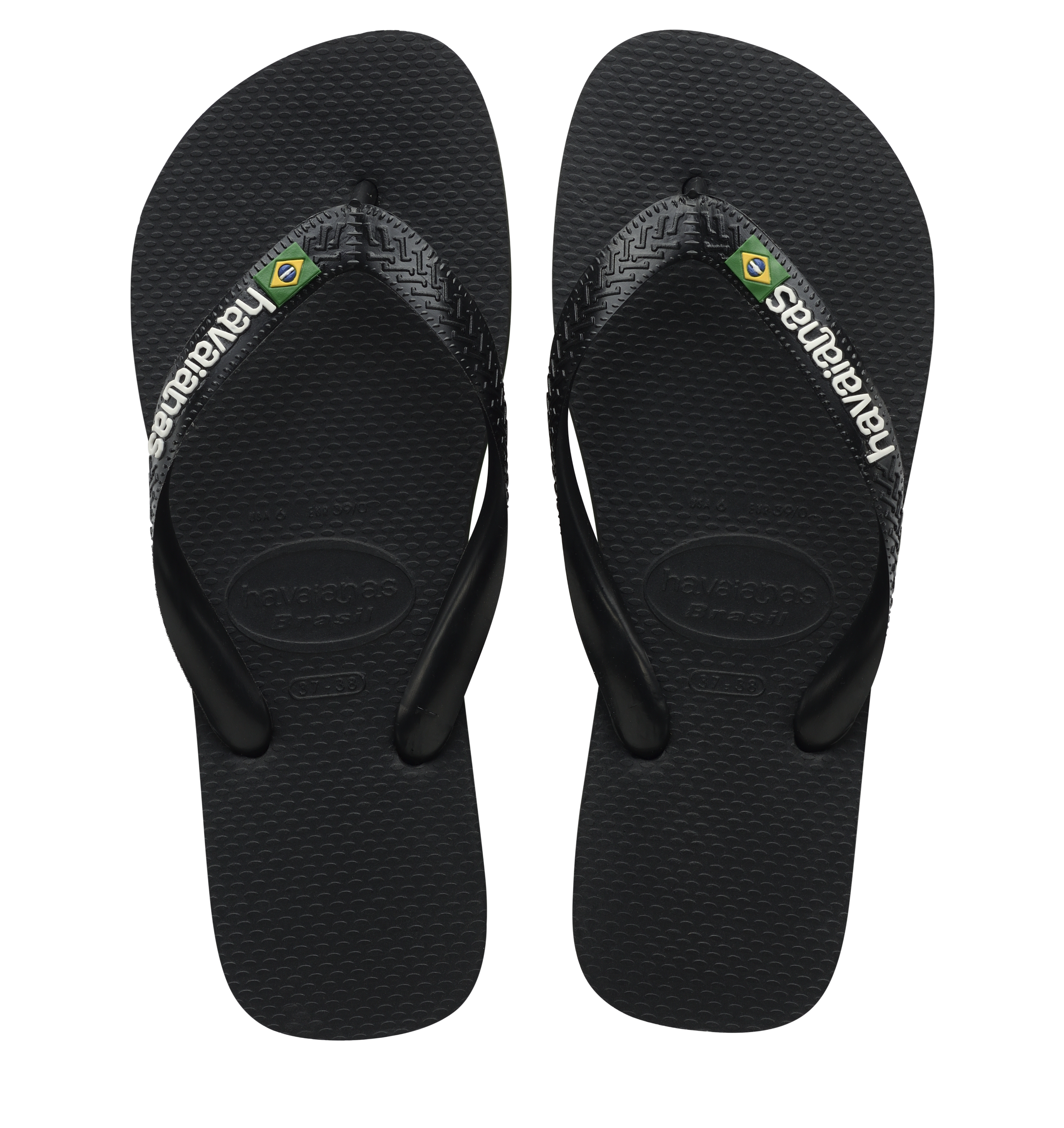 Havaianas - Brasil Logo black black Rubber Unisex afbeelding